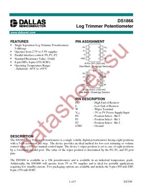 DS1866Z+T&R datasheet  